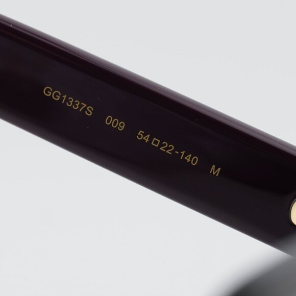 Gucci GG1337S 009 Sunglasses Havana Square Frame, Violet Lenses main image 7